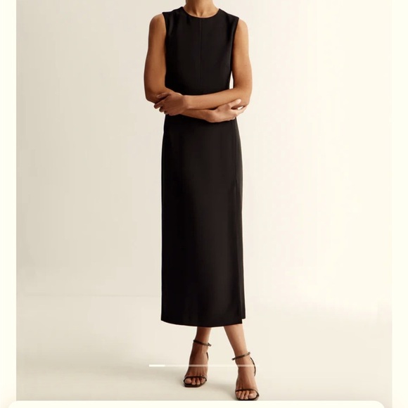 Eddie Bauer 100% polyester, Black Maxi Dress Size 10 Sleeveless - Picture 1 of 10